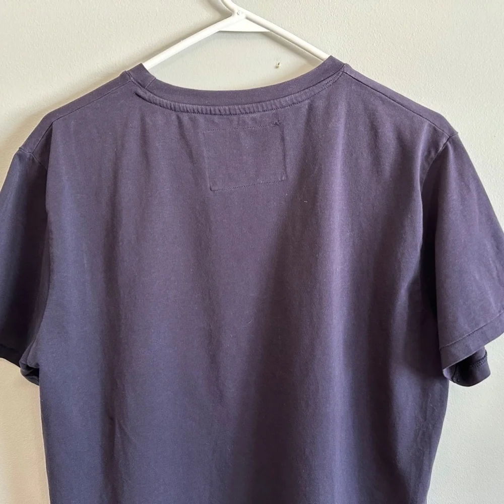 True Religion Men's Large Burgundy Studed Horseshoe Logo Tee T-Shirt